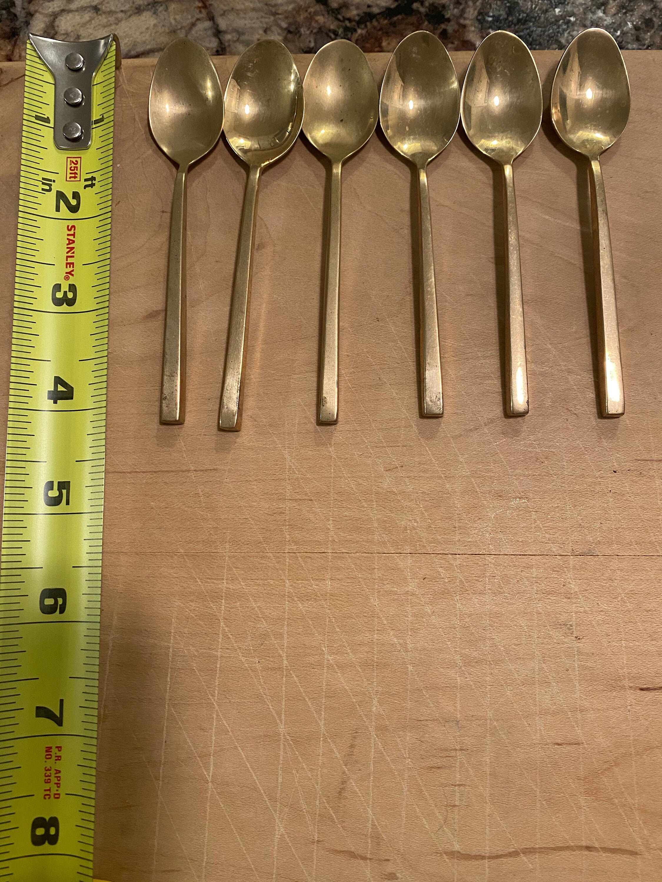 Brass miniature spoon set Etsy