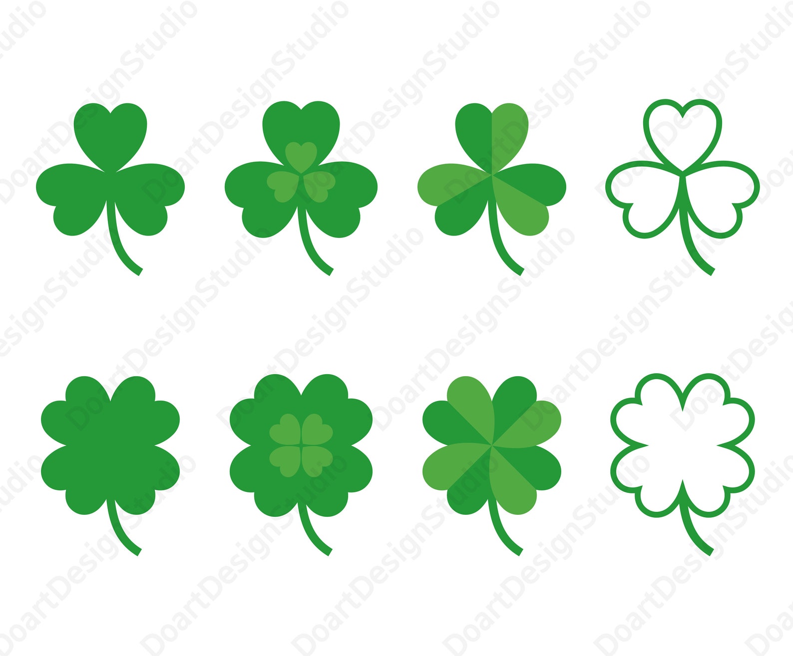 Shamrock SVG Saint Patricks Day Svg Shamrock Clipart Clover - Etsy