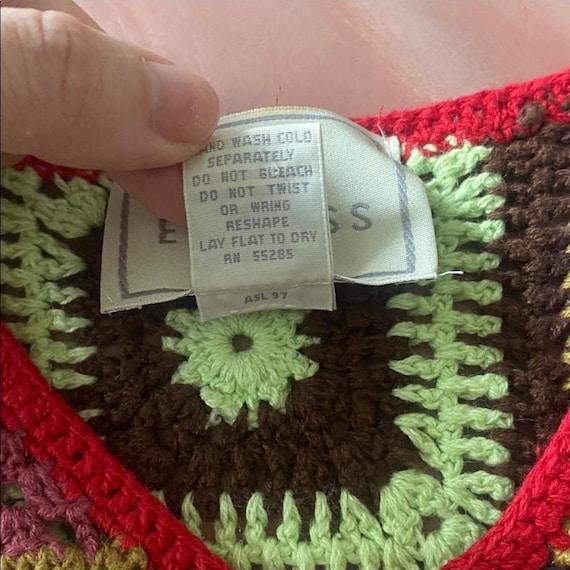 Vintage 1990s Y2K Express Patchwork Crochet Top - image 11