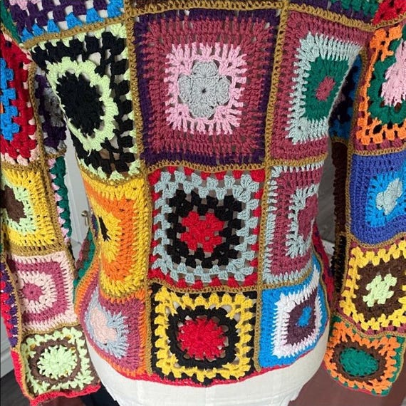 Vintage 1990s Y2K Express Patchwork Crochet Top - image 9