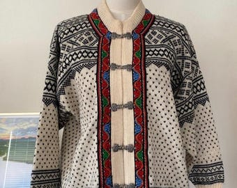 Vintage Norlender Cardigan aus Merino Wolle