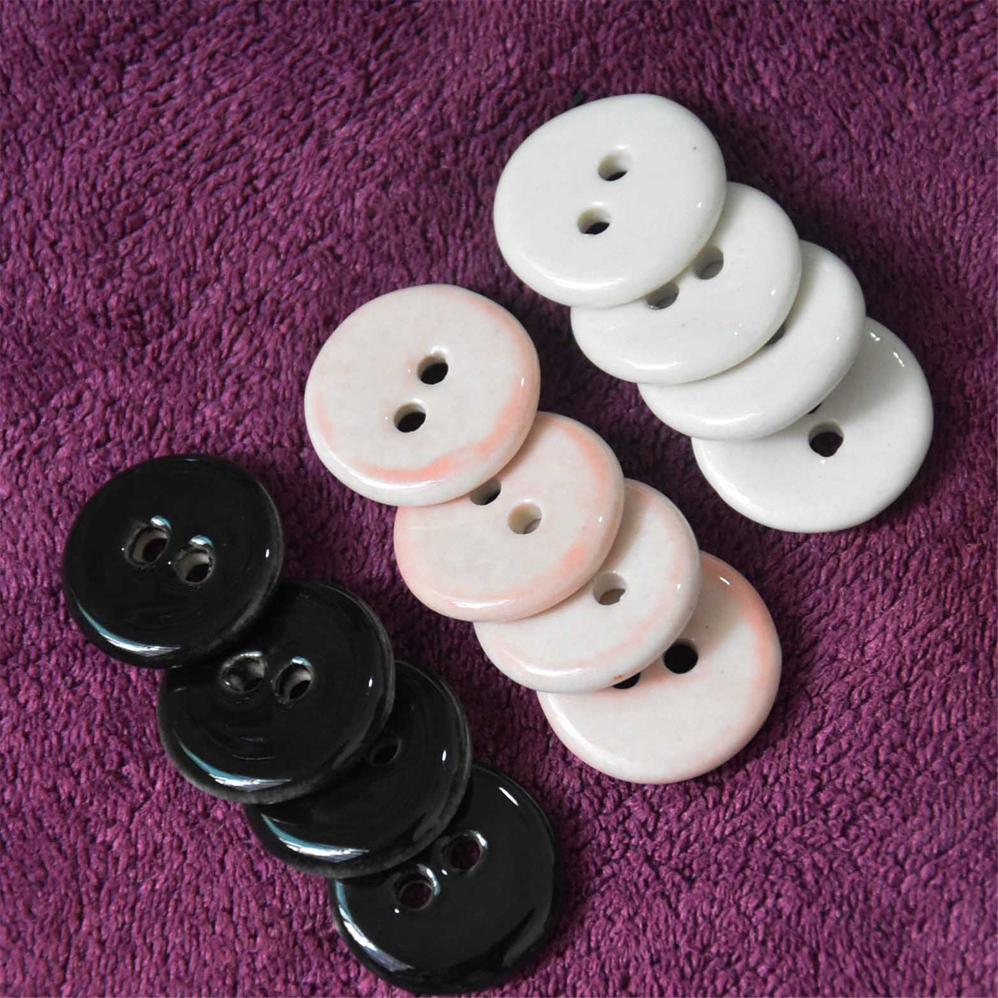 Light Pink Stoneware Buttons 13/16”