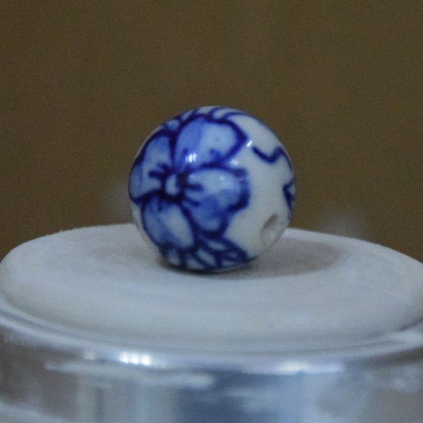 Ceramic beads hand drawn patterns Chinese cultural jewelry ceramic art bracelets beaded blue and white porcelain