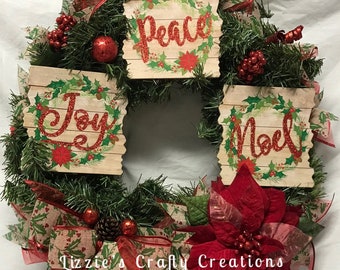 Joy Peace Noel Wreath