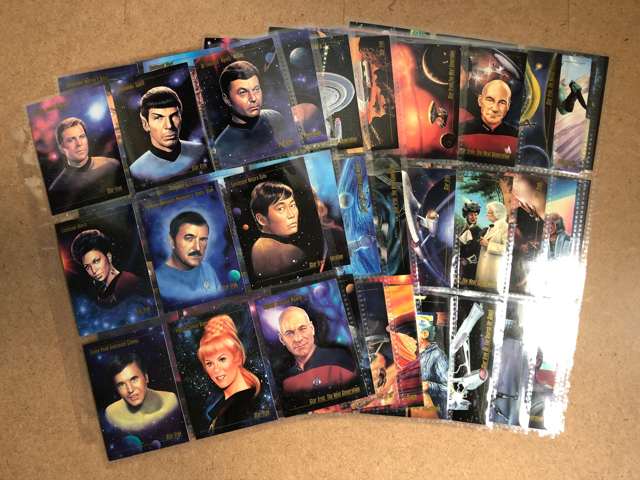 star trek collector cards tin