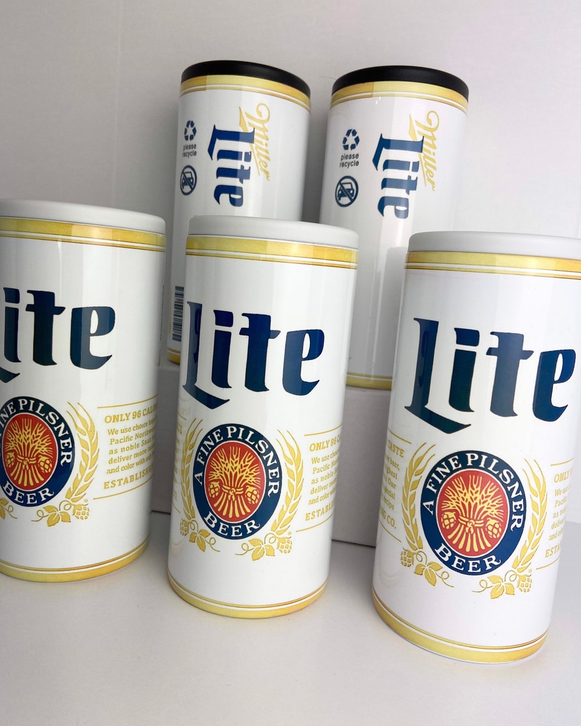 Miller Lite Can Cooler Etsy
