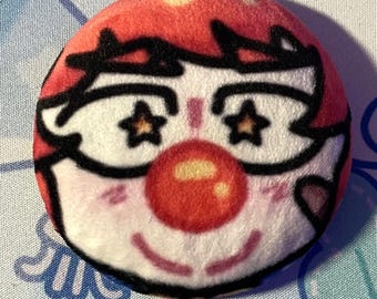 Clown: Fluffy + Plush Button Badges!
