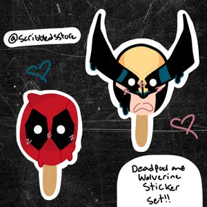 Waterproof Deadpool and Wolverine Sticker Set