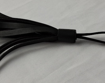 upcycled vegan leather flogger ring