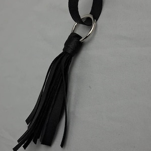 hand made vegan leather flogger ring