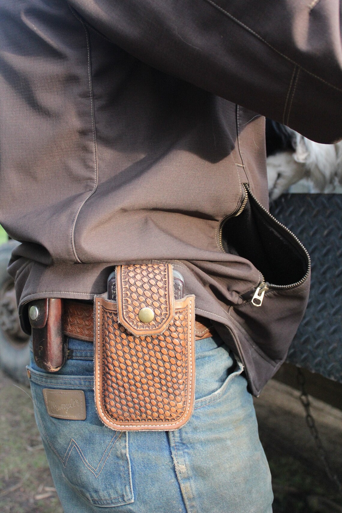 Leather Cell Phone Holder Men Women Saddle Attachment Etsy