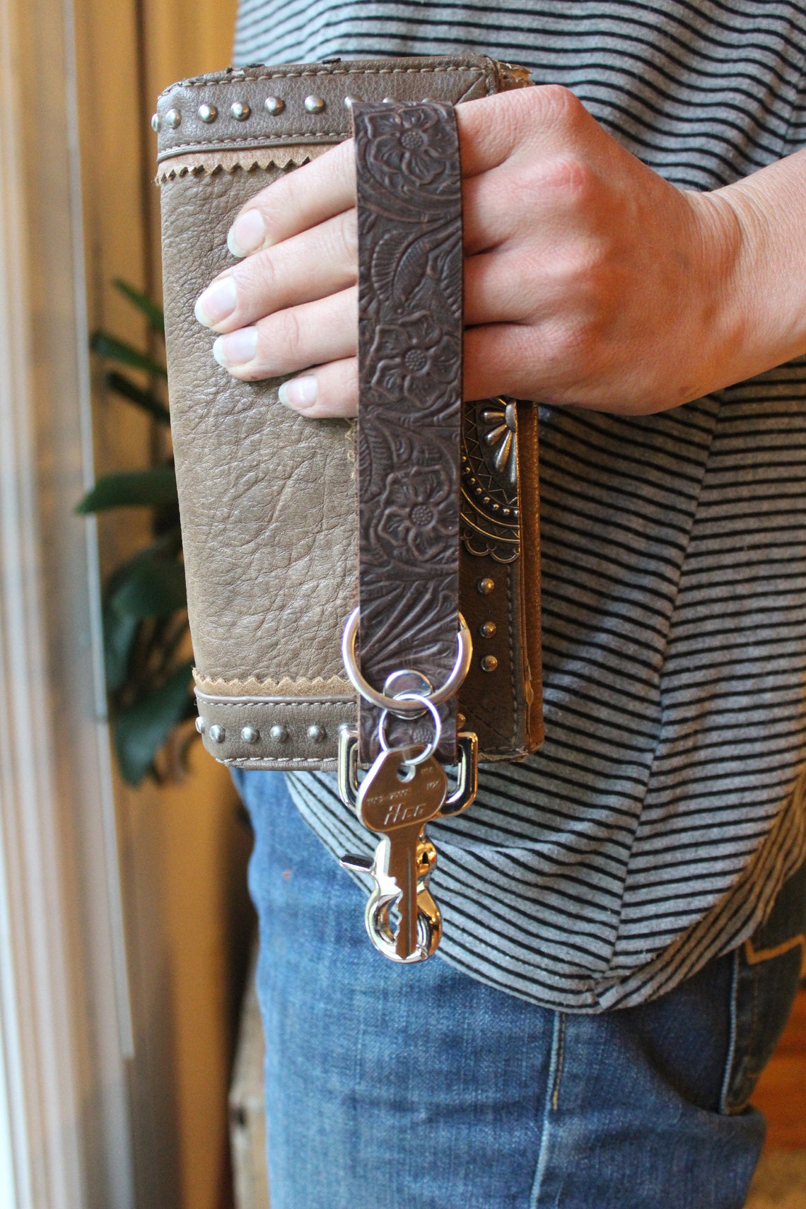 Western Leather Wristlets Customizable Etsy