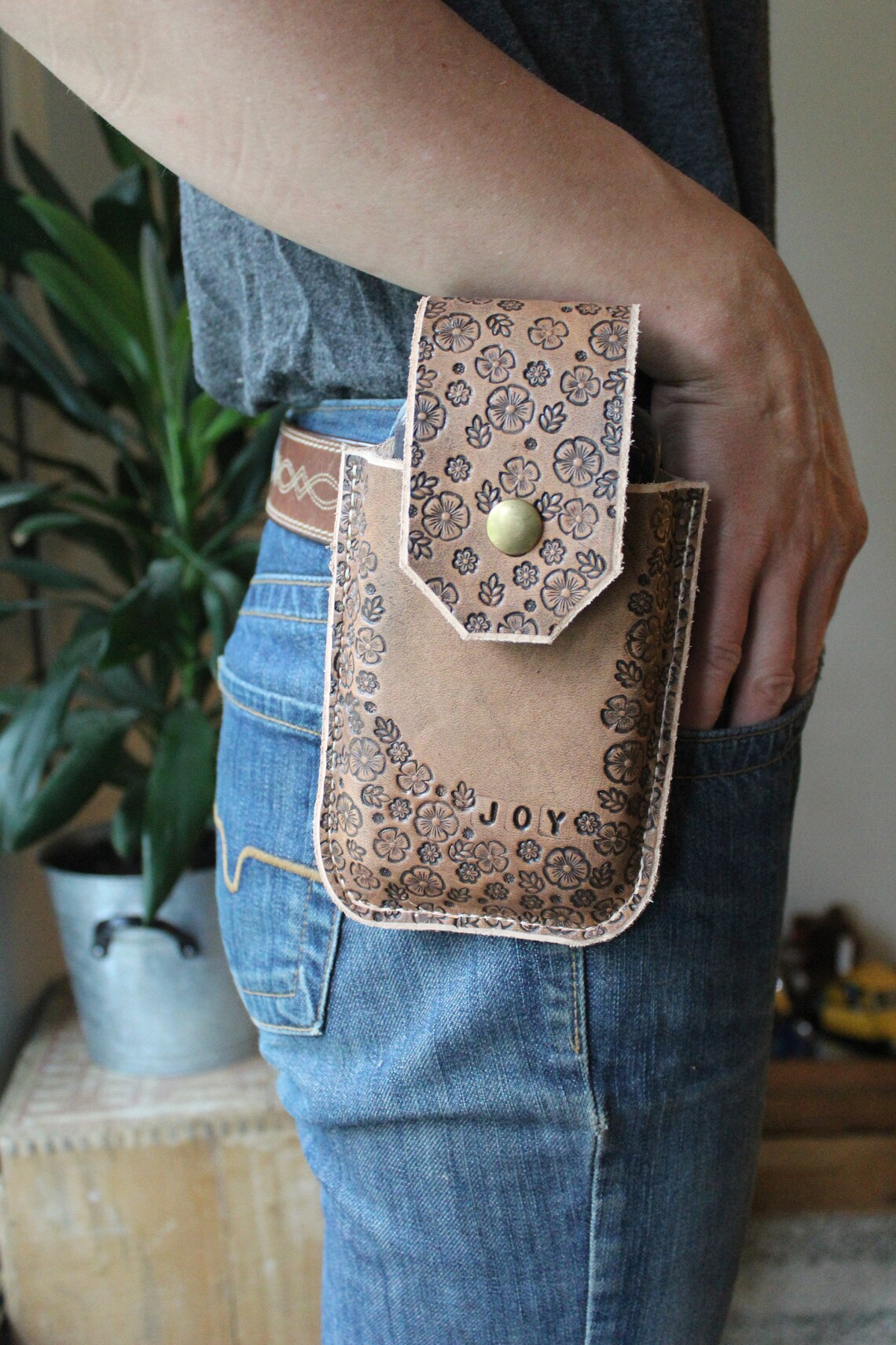 Leather Cell Phone Holder Men Women Saddle Attachment Etsy Canada