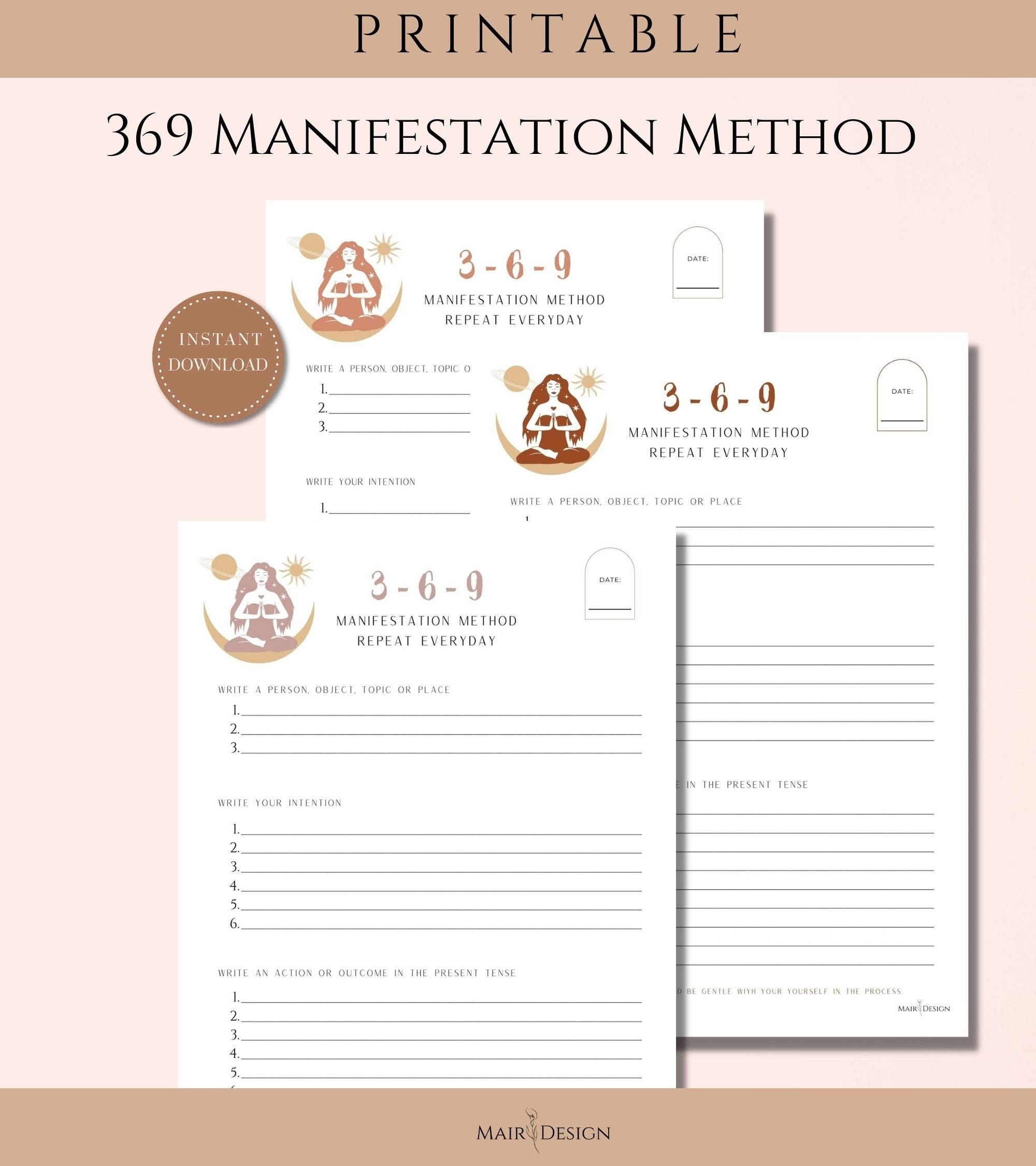 369 Manifestation Method Template