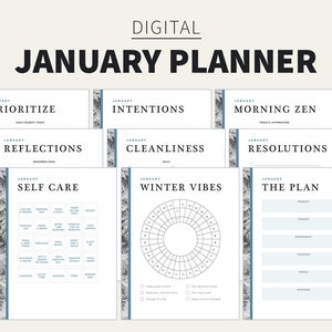 Januar Self Care Journal, Self Care Planner