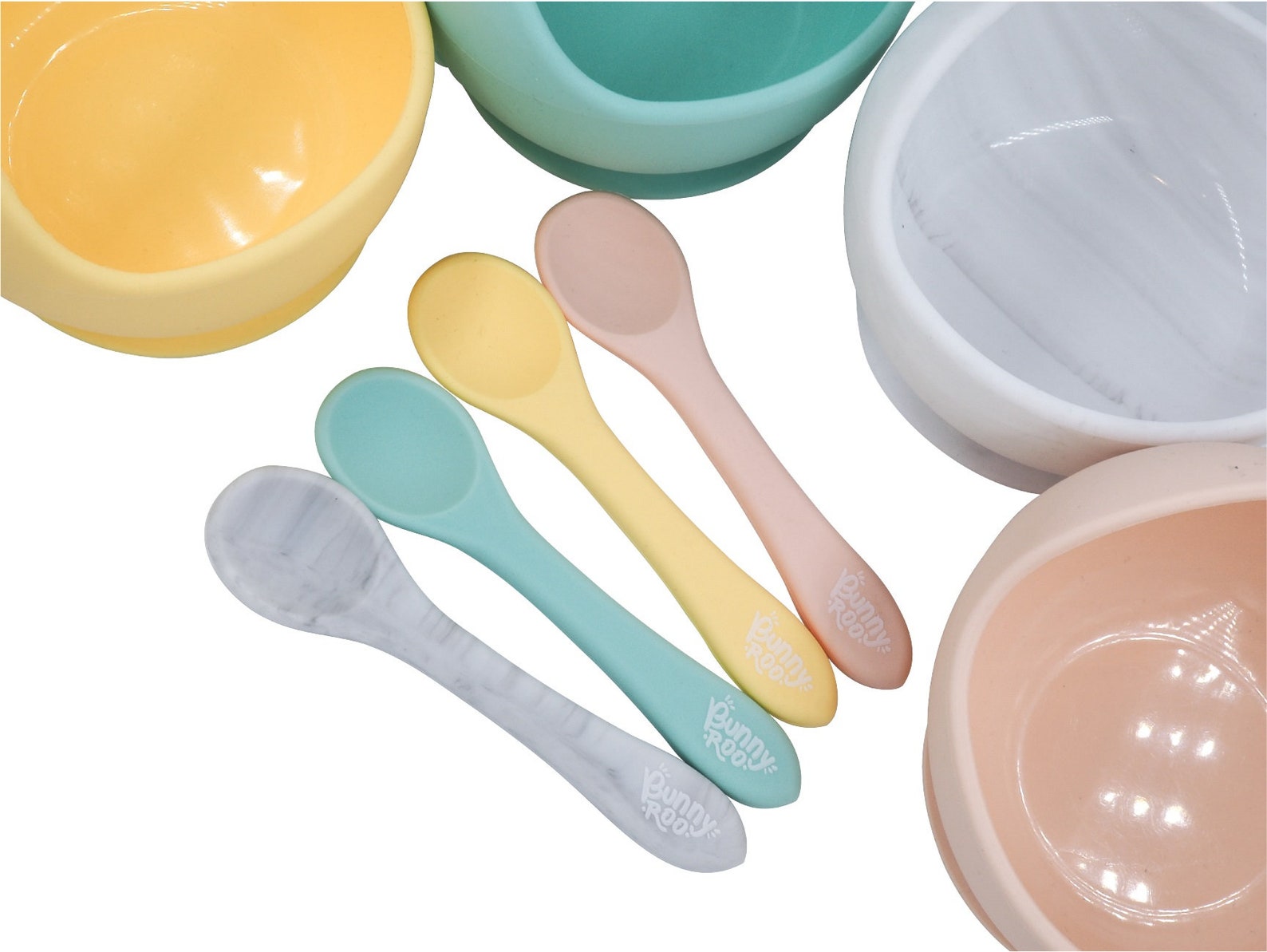 Set of THREE Silicone Spoons Silicone Baby Spoons Baby Etsy