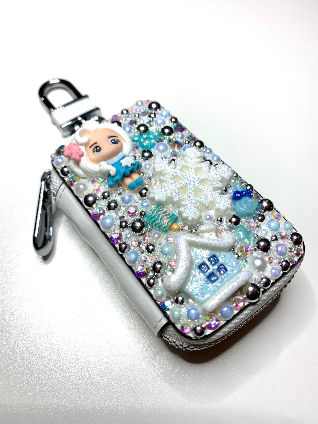 Princess Key Racks Rhinestone Pearl Princess Key Case, Bling Key Fob, Travel Wallet - Etsy