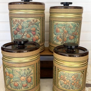 Set of 4 Tin Canisters