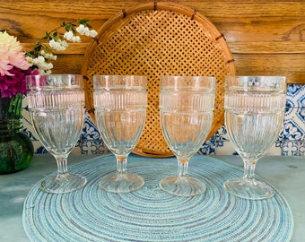 Vintage 14 oz. Anchor Hocking Annapolis Water Goblets - Set of 4