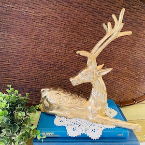 RARE Large Brass Deer