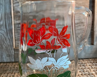 Vintage Glass Tea / Juice Pitcher 64 oz.