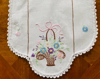 Vintage Embroiderd Table Runner Tablecloth Cover Home Party Table Decor 15x59in Vintage Embroiderd Table Runner Tablecloth Cover Home Party Table Decor 15x59in