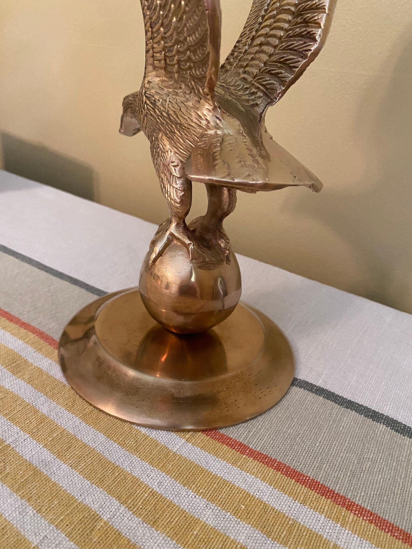 Large Vintage Brass Eagle 12 Etsy