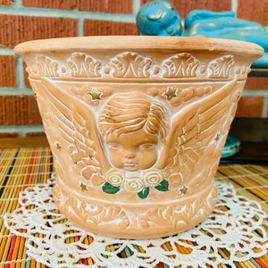 Terra Cotta Cherub Planter