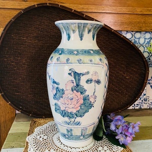 14” Large Porcelain Vase Vintage
