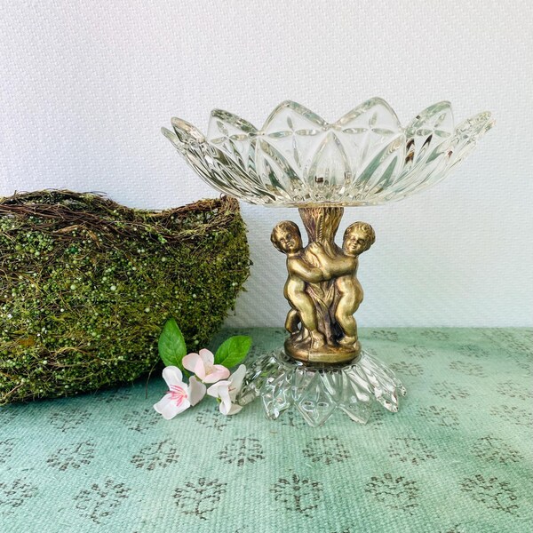 Hollywood Regency Pedesttal Compote/ Centerpiece