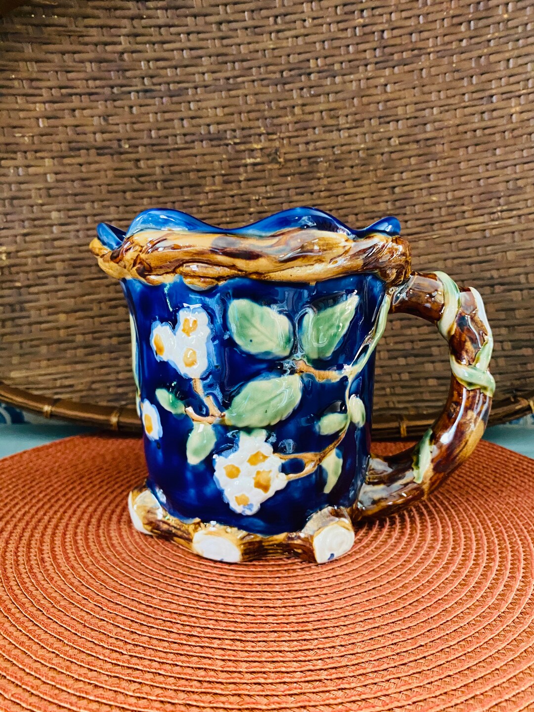 Vintage Raspberry Ceramic Pitcher Vintage Nouveau Majolica Raspberry Pitcher - Etsy