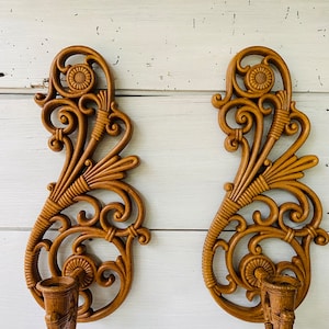 Pair of Homco Syroco Inc Wall Sconces