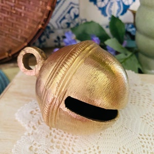 Vintage Large Brass Reindeer Bell