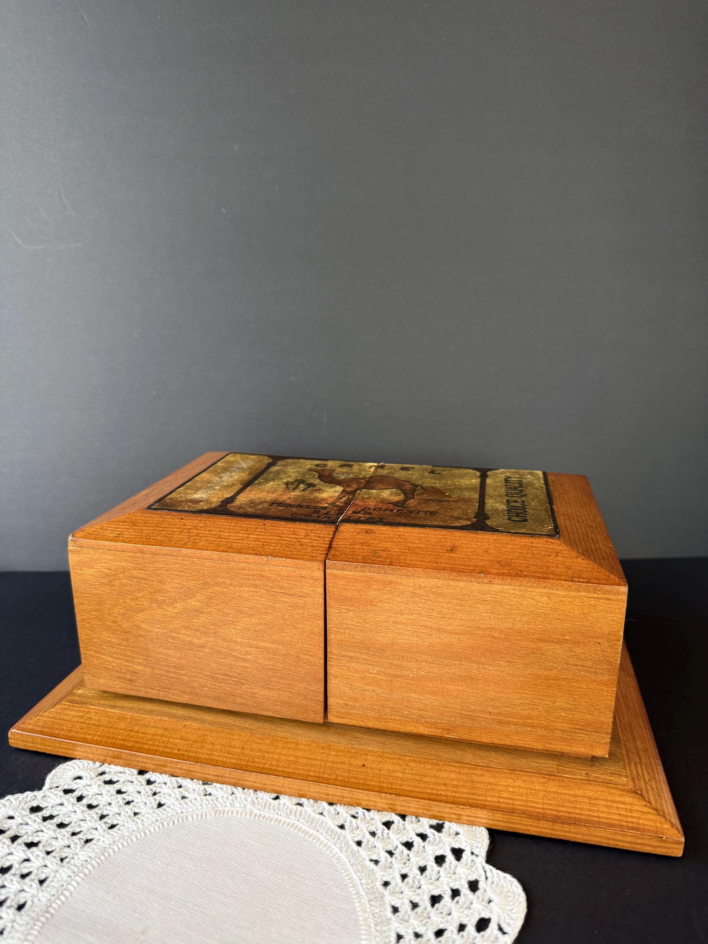 old wooden cigarette boxes Wooden Cigarette Box Vintage