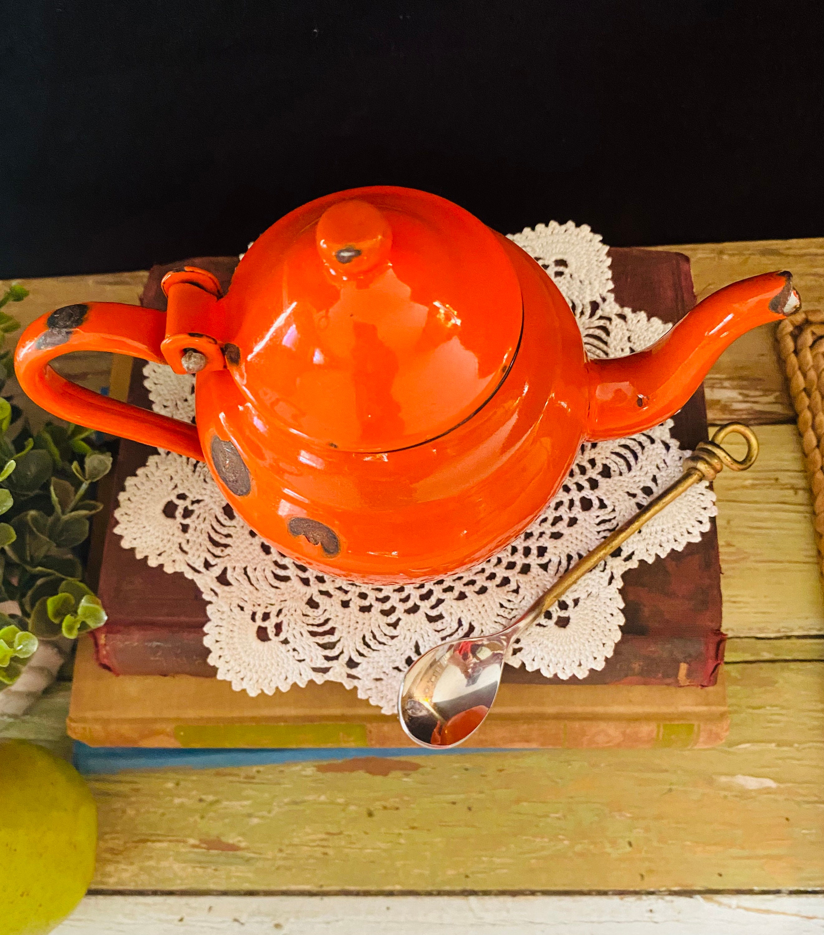 Vintage Enamel Teapot Made in Yugoslavia Etsy