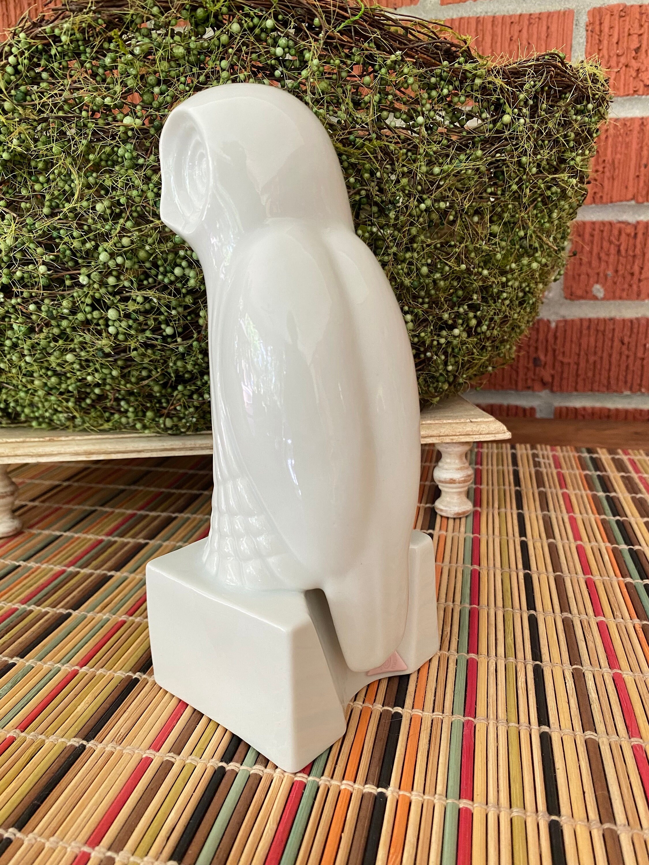 Royal DUX Bohemia Porcelain Owl Sculpture - Etsy