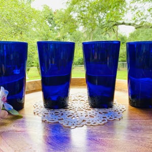 Libbey Cobalt Blue Set of 7 - 16 ozs