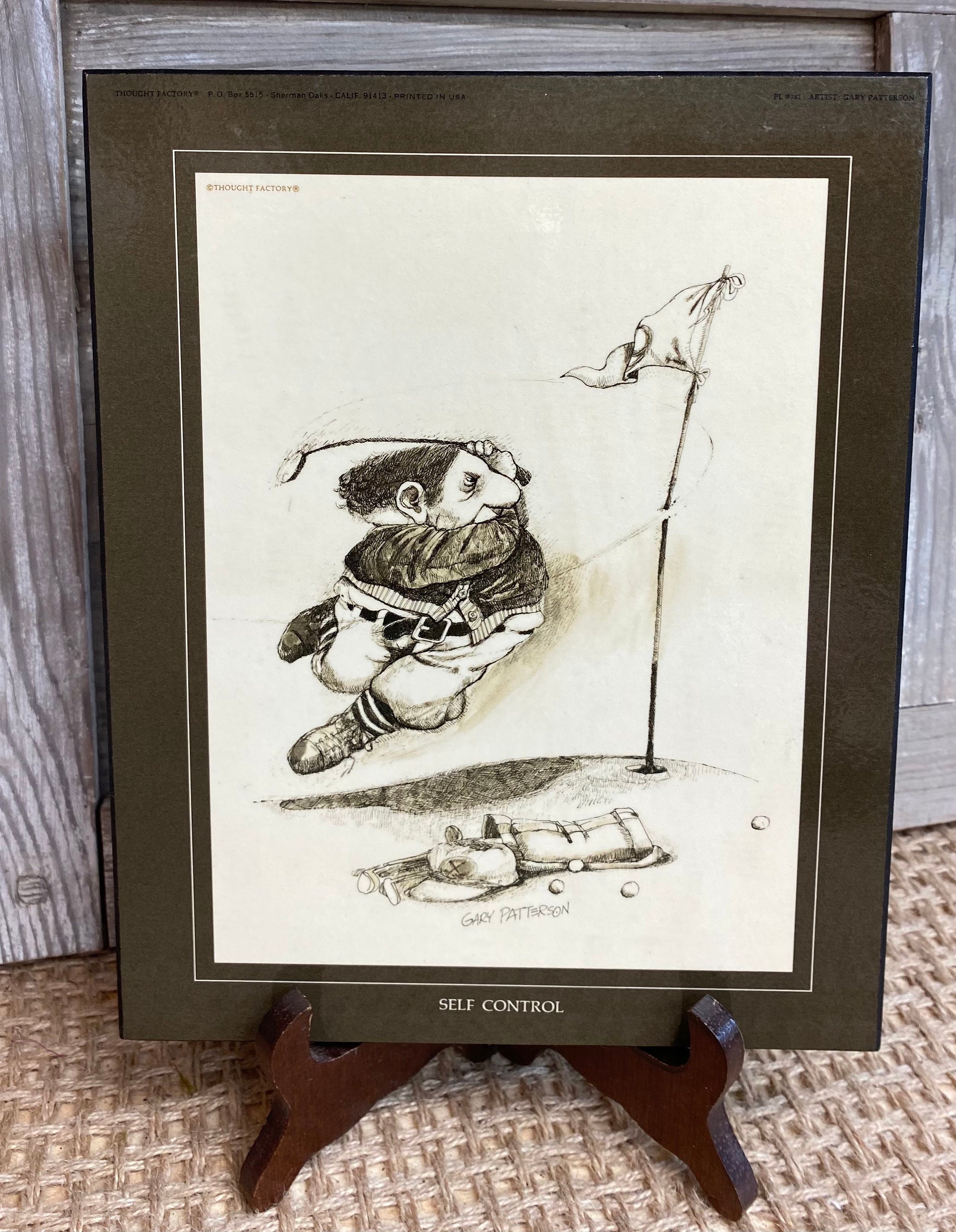 Gary Patterson Golf Print Self Control - Etsy