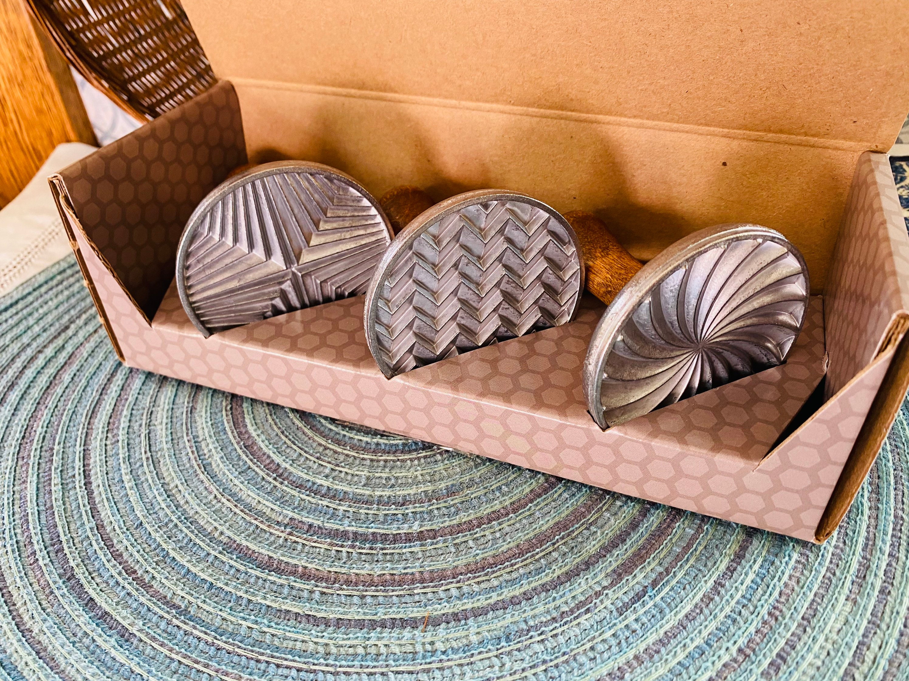 Set of 3 Nordic Ware GEO Cookie Stamps Etsy