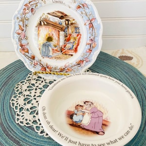 Royal Doulton Winter Series Childs Plate & Royal Doulton Beatrix Bowl