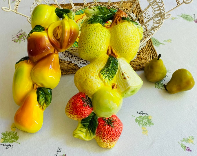 Vintage Ceramic Fruit Wall Decor / Kitchen Decor - Etsy