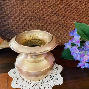 Lead Weighed Salon Style Brass Spittoon/ Vase