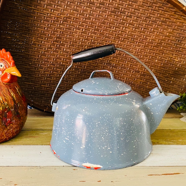 Enamel Tea Kettle Etsy