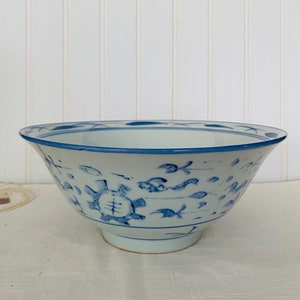 Large Blue and White Chinese Porcelain Bowl