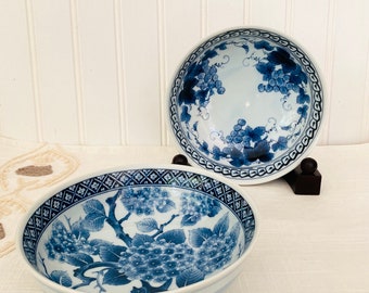 Japanese Blue & White Porcelain Bowls