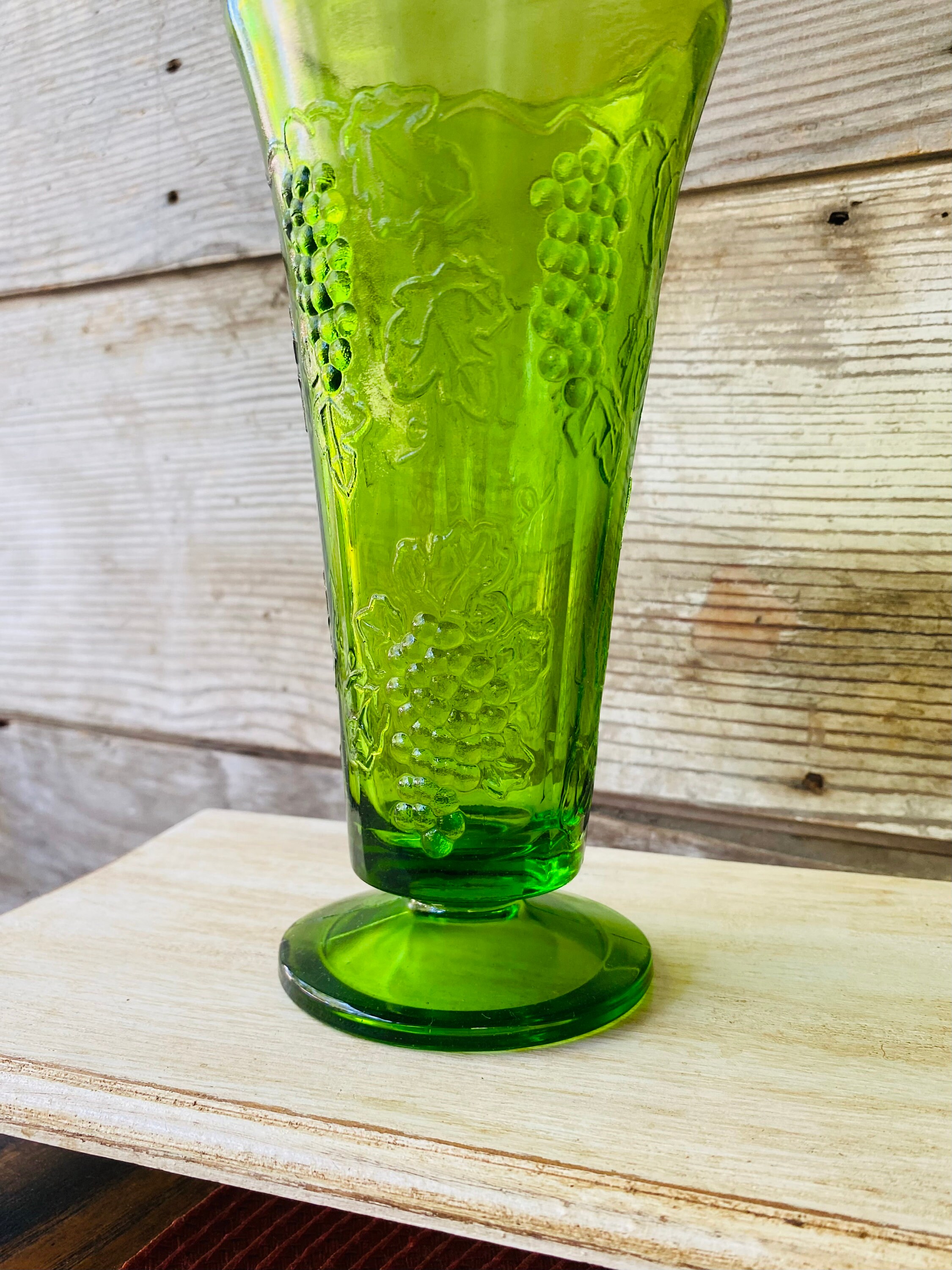 Vintage Depression Glass Collection / 5 Piece Vase Set - Etsy