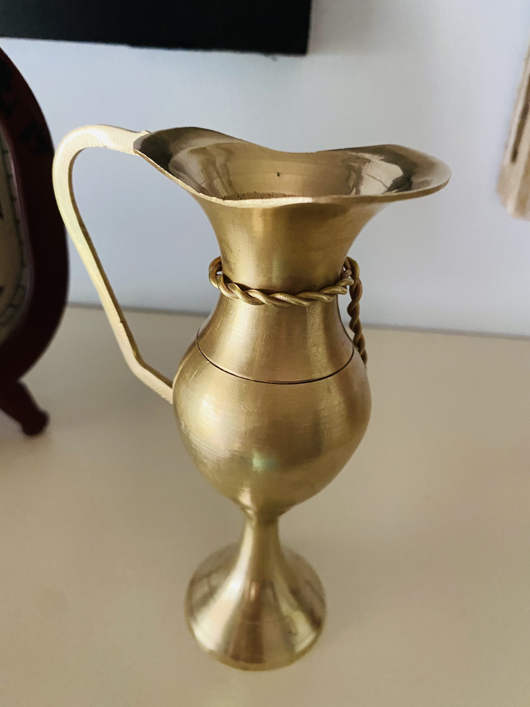 Antique Small Brass Pitcher / Vase with Tassels Etsy