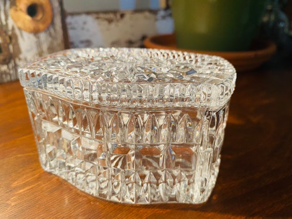 Jewelry Storage Valentine/'s day Gift Trinket dish Romantic Gift Vintage Crystal Ring Dish for your Vanity of Bed Side Table