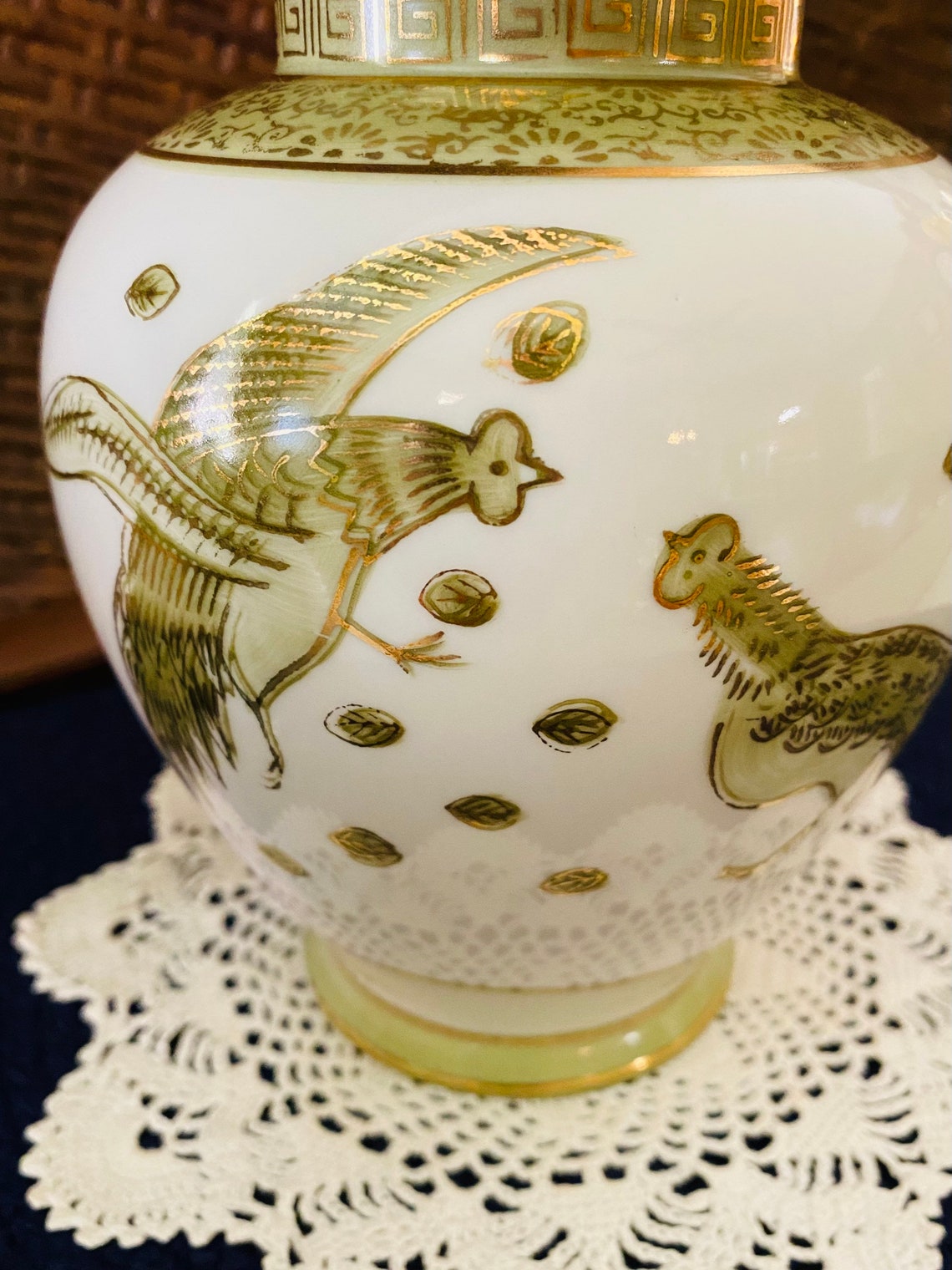 Beautiful Andrea by Sadek Porcelain Ginger Jar / Urn Etsy