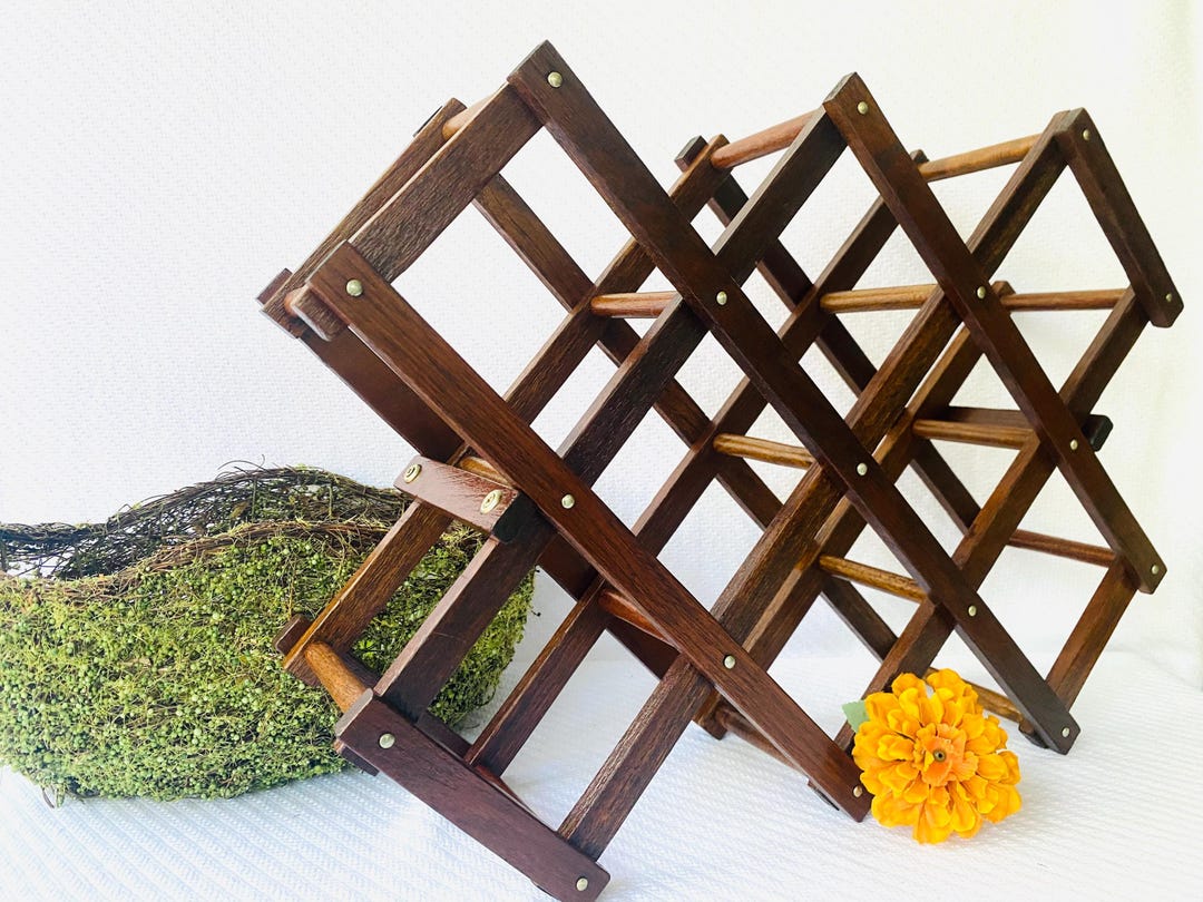 Wooden Collapsible Countertop Wine Rack - Etsy